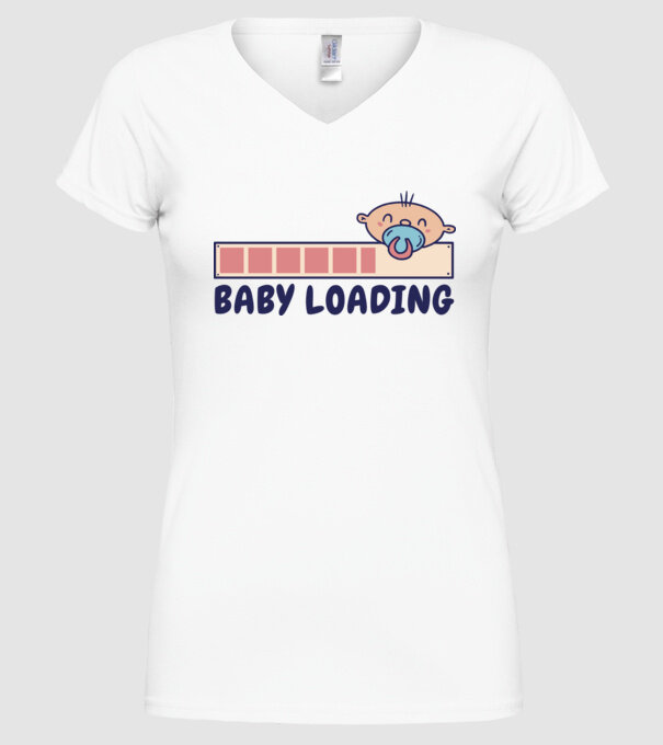 Bebe program încărcare model alb pe tricou