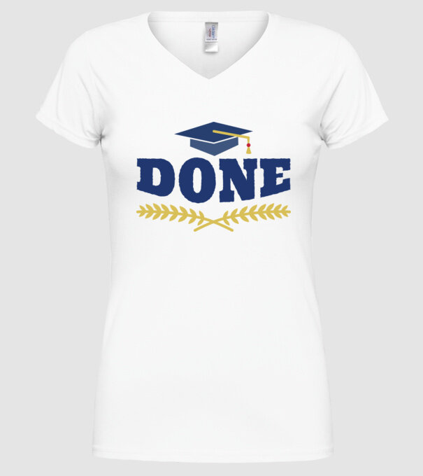 Absolvire Finalizată model alb pe tricou