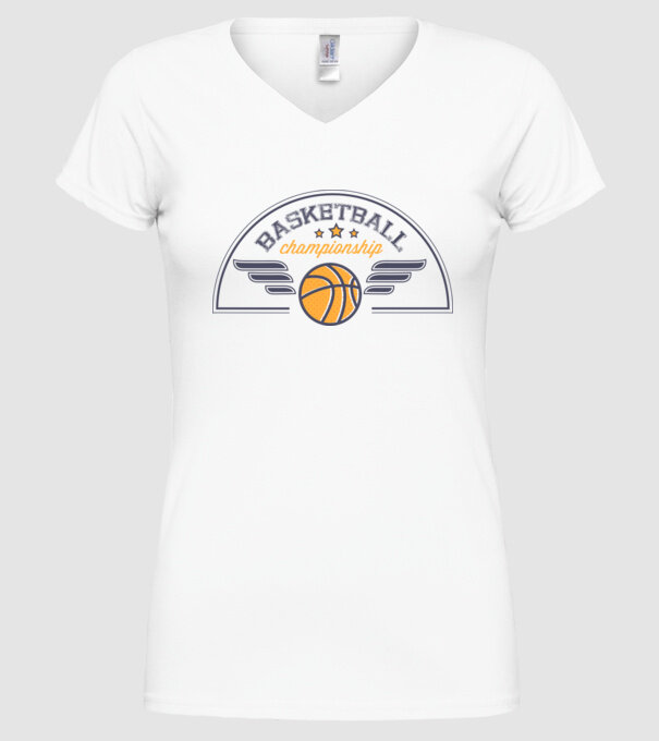 Basketball Championship model alb pe tricou