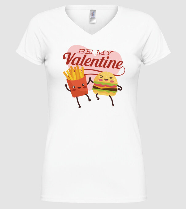 Be my Valentine - Fii dragostea mea tricou pentru Valentine s Day model alb pe tricou