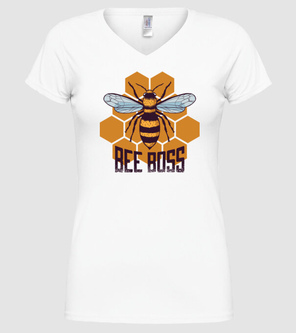 Bee Boss Șef Apicultor model alb pe tricou