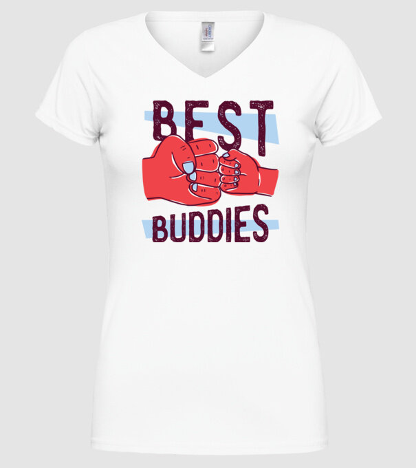 Best Buddies - Cei mai buni prieteni model alb pe tricou