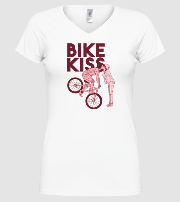 Pupici cu bicicletă model alb pe tricou