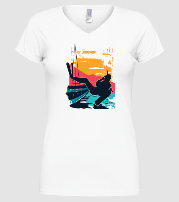 Tricou Scafandru Retro model alb pe tricou