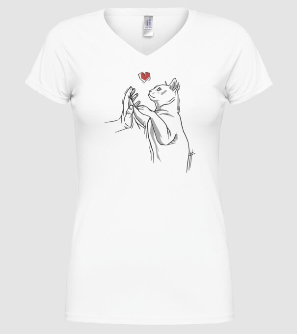 Prietenie Pisică Cal model alb pe tricou
