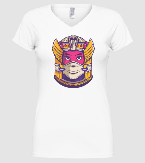 Cleopatra Mască model alb pe tricou