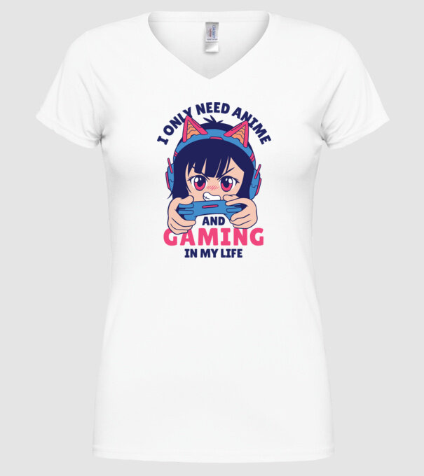 Am nevoie doar de Anime și Jocuri model alb pe tricou