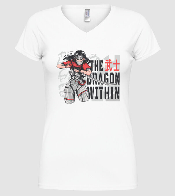 Cyborg Ninja fată Anime model alb pe tricou