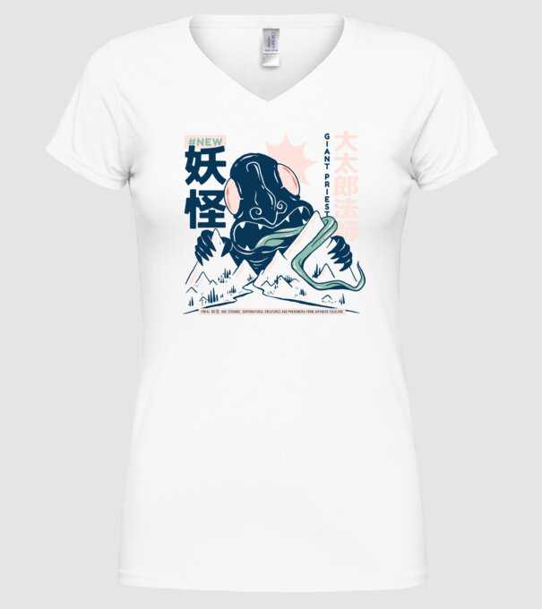 Daidarabotchi Yokai Anime model alb pe tricou