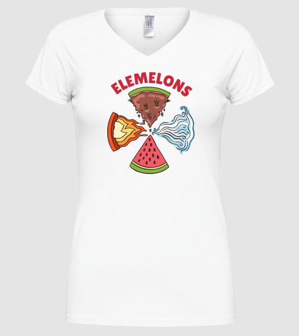 Elemente pepene model alb pe tricou