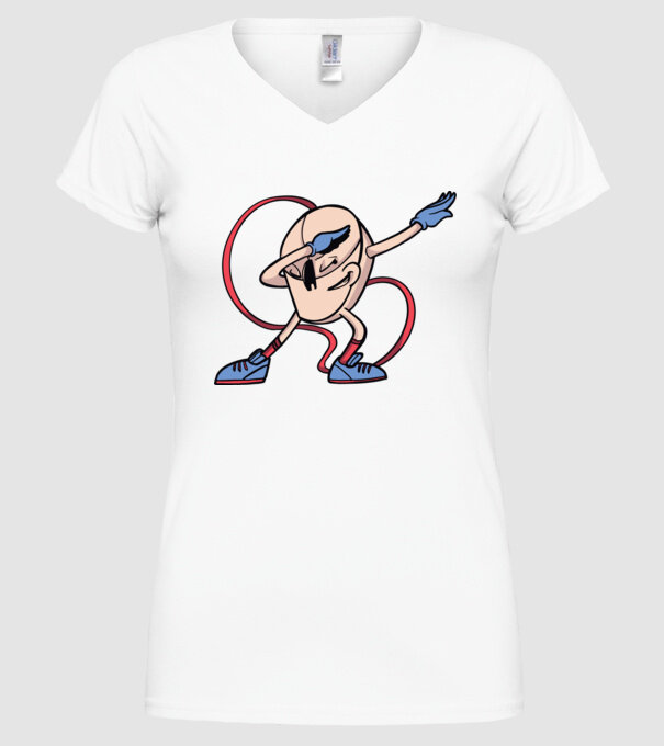 Șoarece DAB model alb pe tricou