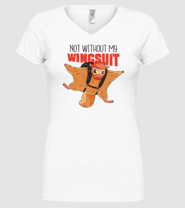 Veveriță cu parașută tricou amuzant model alb pe tricou