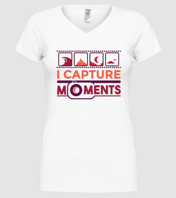 Prind momentele - Fotograf model alb pe tricou