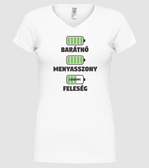 Soție model alb pe tricou