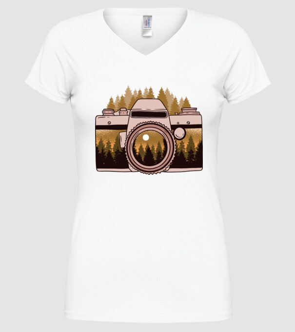 Natură Fotograf tricou fotograf model alb pe tricou
