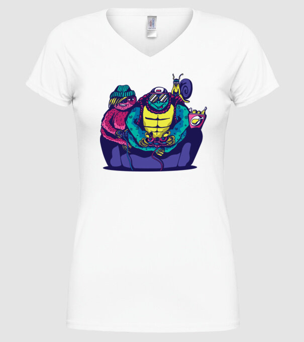 Animale Gamer model alb pe tricou