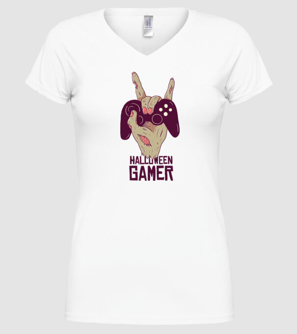 Halloween Gamer tricou Zombie model alb pe tricou