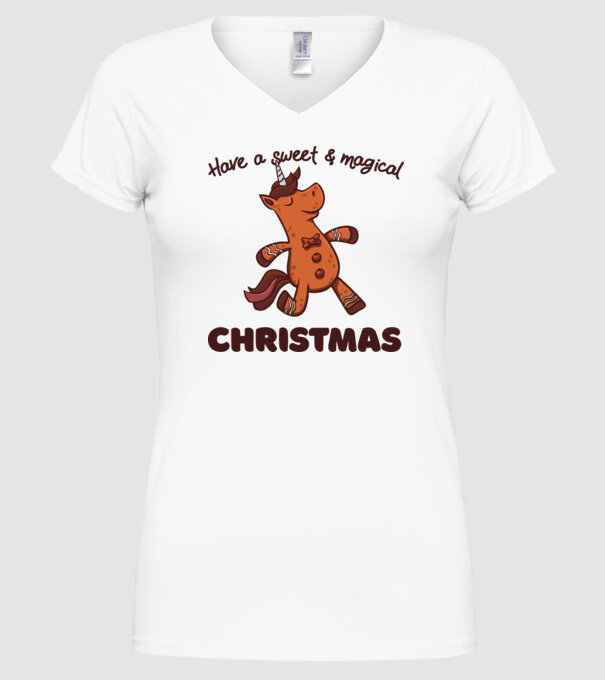 Have a sweet and magical Christmas model alb pe tricou
