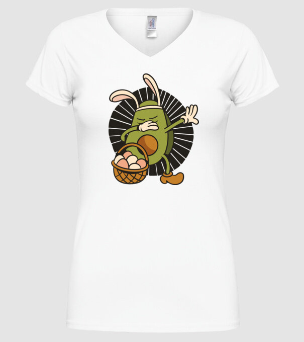 Avocado de Paște DAB model alb pe tricou