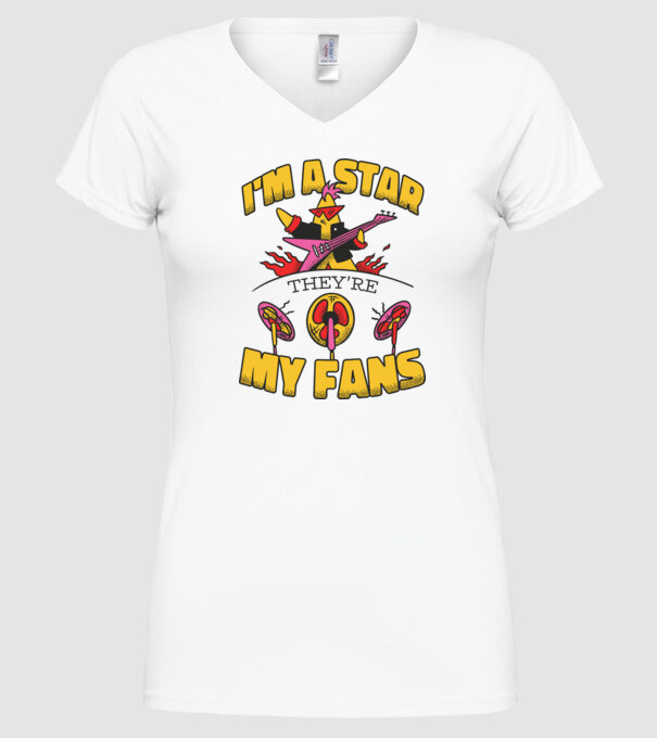 'I''m a Star, They''re my Fans' model alb pe tricou