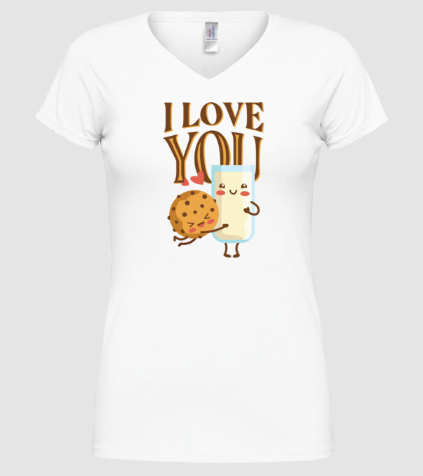 'I Love You tricou drăguț cuplu pentru Valentine''s Day' model alb pe tricou