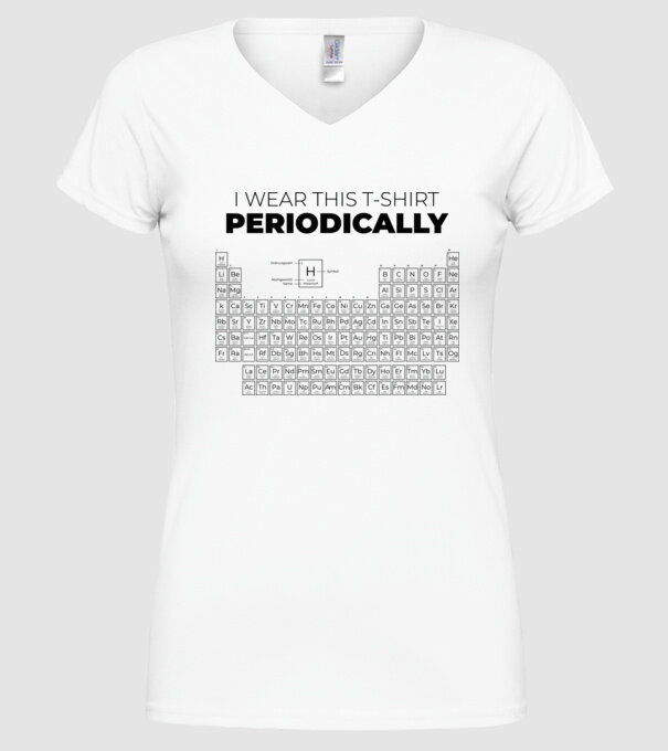 I wear this t-shirt periodically model alb pe tricou