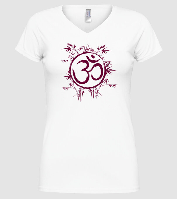 Simbol Yoga model alb pe tricou