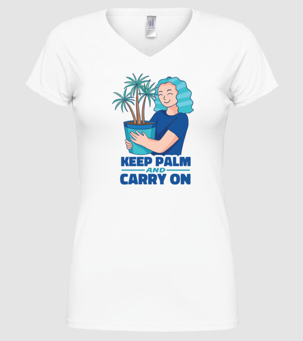 Keep Calm and Carry On model alb pe tricou