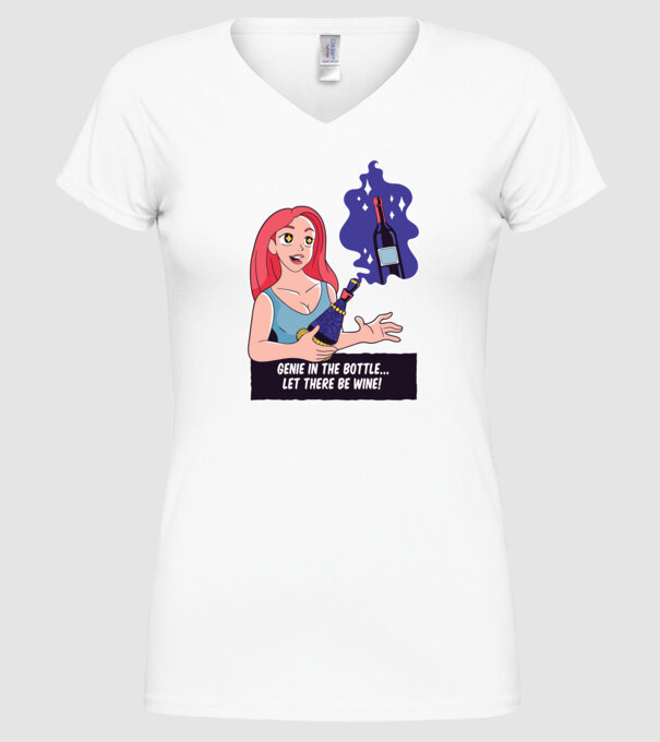 Dorința mea, să fie vin model alb pe tricou