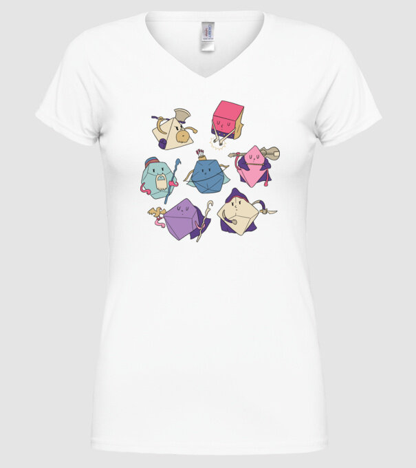 Caractere Cub model alb pe tricou