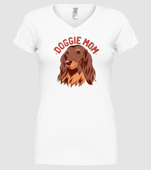Mamă de Câine model alb pe tricou