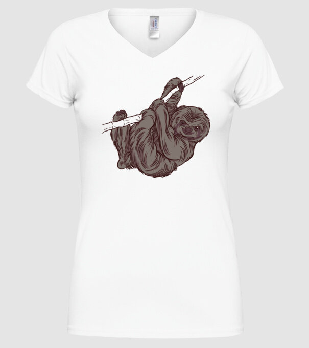 Leneș model alb pe tricou
