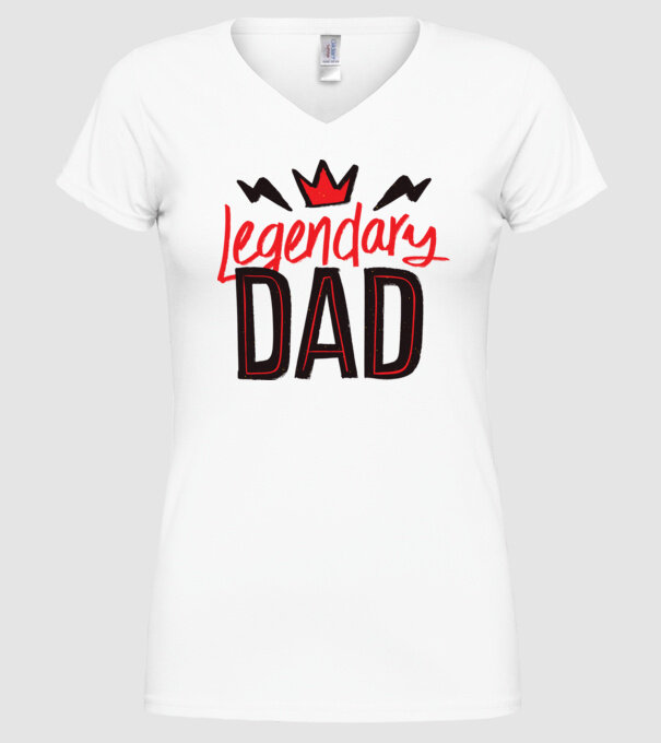 Tată legendar model alb pe tricou