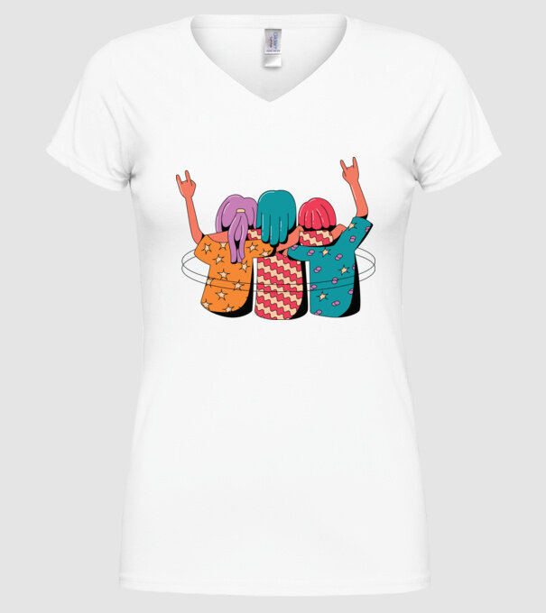 Cele mai bune prietene model alb pe tricou