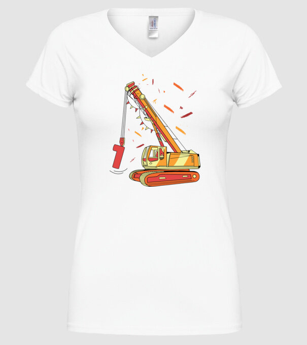 Prindere 1st Birthday model alb pe tricou