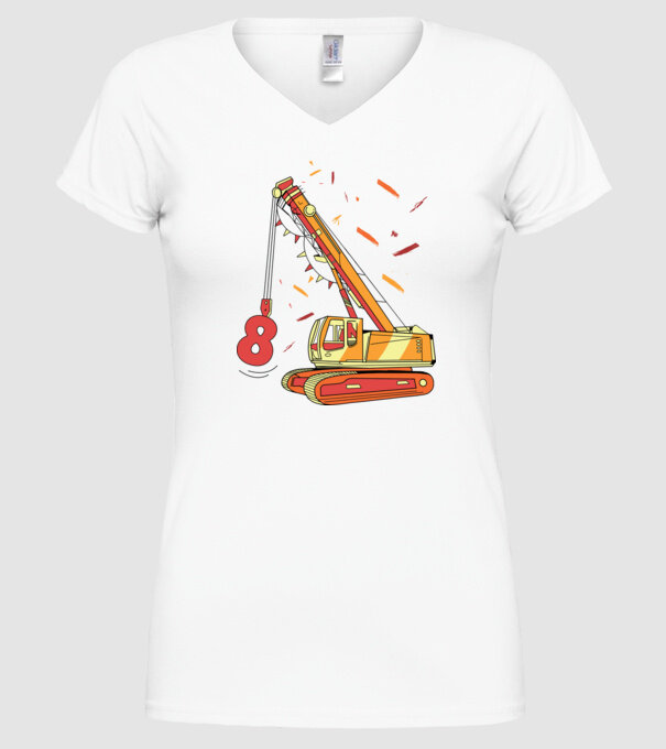 Prindere 8th Birthday model alb pe tricou