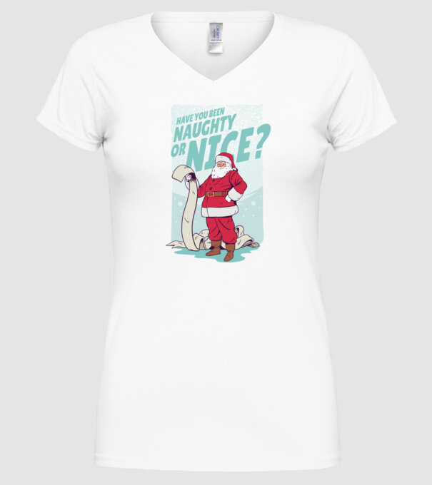 Lista de cadouri Moș Crăciun - tricou Crăciun model alb pe tricou