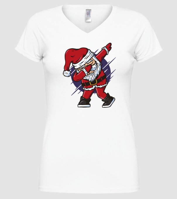 Moș Crăciun DAB model alb pe tricou