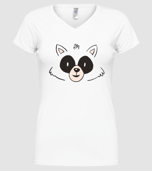Cap Raton model alb pe tricou