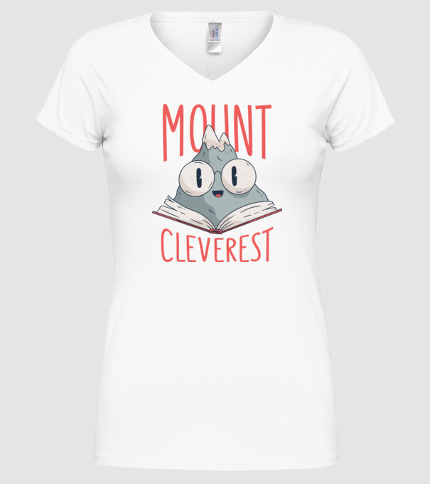 Tricou Mount Cleverest model alb pe tricou