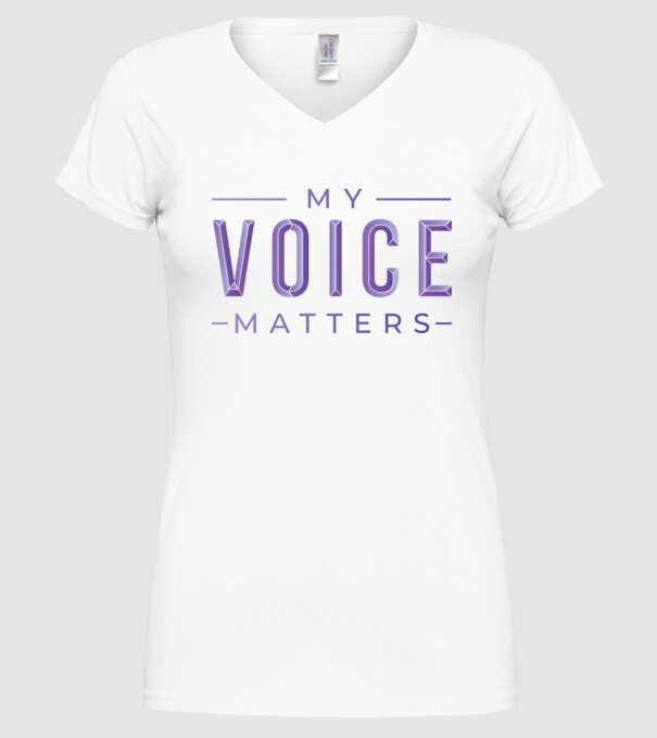 My Voice Matters de Ziua Femeii model alb pe tricou