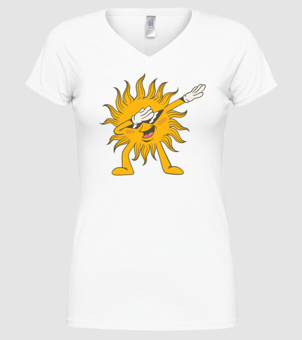 Soare DAB model alb pe tricou