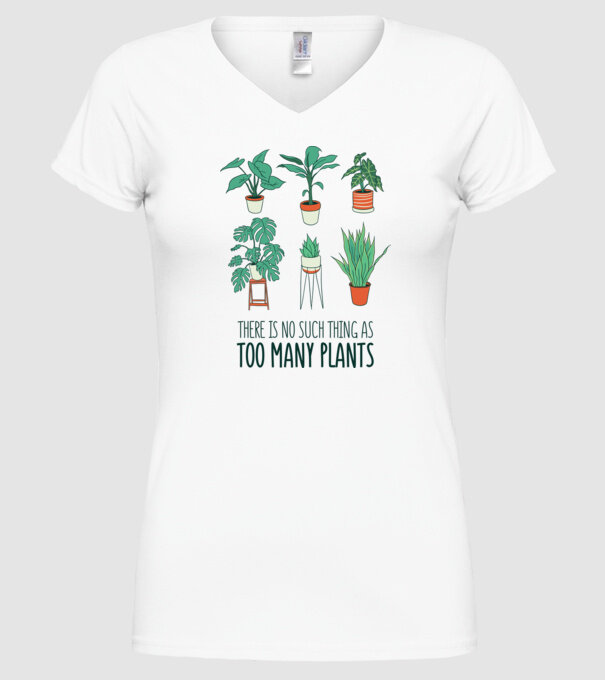 Este imposibil să existe prea multe plante model alb pe tricou