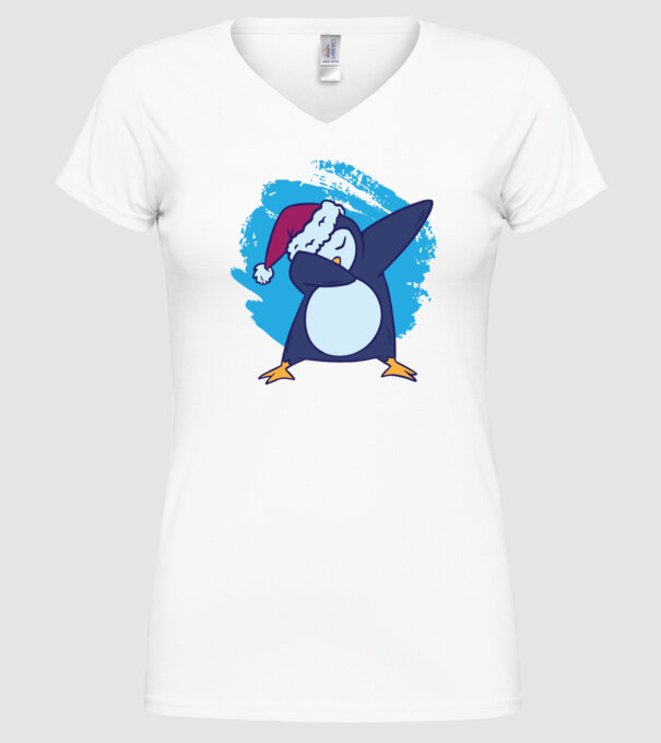 Pinguin DAB model alb pe tricou