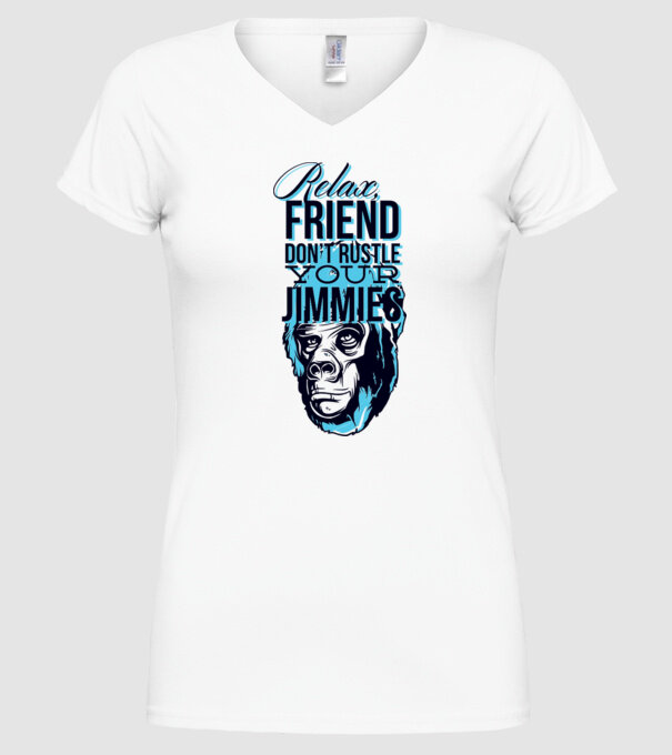 Relax Friend model alb pe tricou