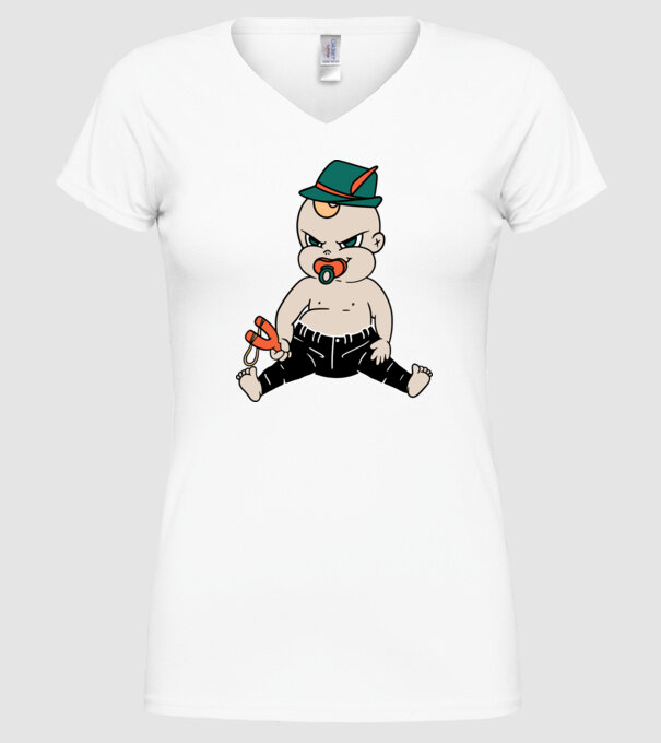 Bebe neastâmpărat model alb pe tricou