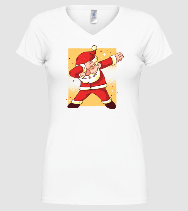 Santa DAB Moș Crăciun model alb pe tricou