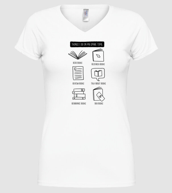 Program de timp liber - Citit model alb pe tricou
