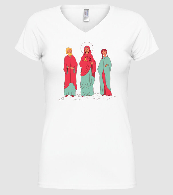 Sfinți model alb pe tricou
