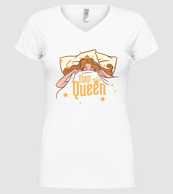 Regina somnului model alb pe tricou